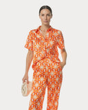 Top | Polyester Satin Stretch | Baylo | Sunburst bubbles