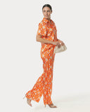 Pantalon | Polyester Satin Stretch | Taky | Sunburst bubbles