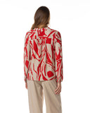 Blouse | Viscose | Tokiwa | Spiaggia Red block