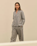 Top | Flanel Wool | Qurai | Pearl Grey