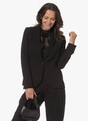 Blazer | Crepe | Charis | Deep Black - shop_name