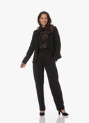 Blazer | Crepe | Charis | Deep Black - shop_name