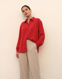 Bluse | Light-Travelqualität | Iwai | Spicy Red