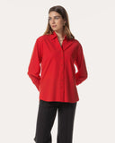 Bluse | Recycled Regular-Travelqualität | Mikuya | Spicy Red