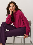 Blouse | Soft Travel | Mukawa | Raspberry - shop_name