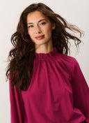 Blouse | Soft Travel | Mukawa | Raspberry - shop_name