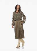 Blouse | Viscose Polyester | Tankuya | Olive Dot - shop_name