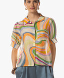 Blouse | Cotton Silk | Daiya | Sunset Waves