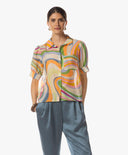 Blouse | Cotton Silk | Daiya | Sunset Waves