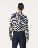 Bluse | Baumwoll-Stretch | Agano Stripe | irregular stripe