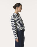 Bluse | Baumwoll-Stretch | Agano Stripe | irregular stripe