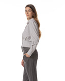 Bluse | Recycled Regular-Travelqualität | Yukako | Mid Grey