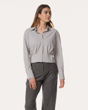 Bluse | Recycled Regular-Travelqualität | Yukako | Mid Grey