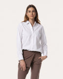 Bluse | Poplin-Stretch | Noutria | White