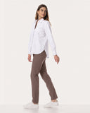 Bluse | Poplin-Stretch | Noutria | White