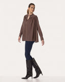 Bluse | Light-Travelqualität | Mykas | Cacao