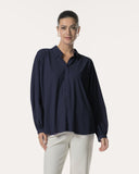 Bluse | Recycled Light-Travelqualität | Iwai | Blu Marine
