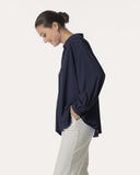 Bluse | Recycled Light-Travelqualität | Iwai | Blu Marine