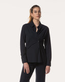 Bluse | Recycled Regular-Travelqualität | Rikuna | Black-Blue