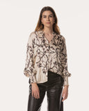 Bluse | Satin-Viskose Dessin | Sanuky | Blossom Branch