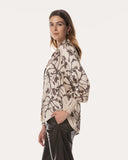 Bluse | Satin-Viskose Dessin | Sanuky | Blossom Branch