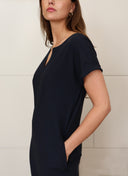 Kleid | Regular-Travelqualität | Okichi | Black-Blue