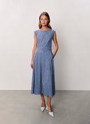 Dress | Regular Travel Print | Tami Dessin | Delave Stripe - shop_name
