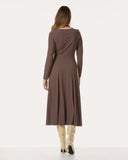 Kleid | Recycled Regular-Travelqualität | Tami Long Sleeve | Cacao