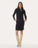 Kleid | Recycled Regular-Travelqualität | Nayomi | Black-Blue