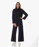 Jacket | Bonded Travel | Sanami | Black-Blue