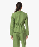 Blazer | Leinen-Lyocell-Mix | Vekari | green