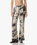 Pants | Satin Viscose Dessin | Pataky Dessin | Ink Blossom