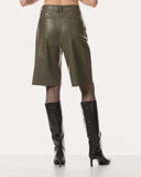 Short | Vegan Leather | Kaori | Khaki Green