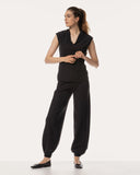 Pantalon | Fleece Travel | Saeko | Deep Black