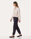 Pantalon | Fleece Travel | Saeko | Black-Blue