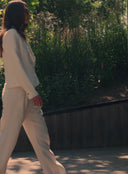 Hose | Leinen-Viskose mit Struktur | Rieka | soft white