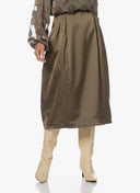 Skirt | Heavy Satin Stretch | Koiny | Olive Satin - shop_name