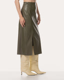 Skirt | Vegan Leather | Kokone | Khaki Green