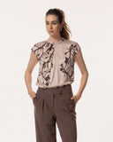 Top | Ecovero-Viskose Satin-Stretch | Edano | Blossom Branch